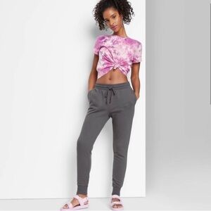 -Wild Fable Blue Gray Drawstring Sweatpants Medium AS IS